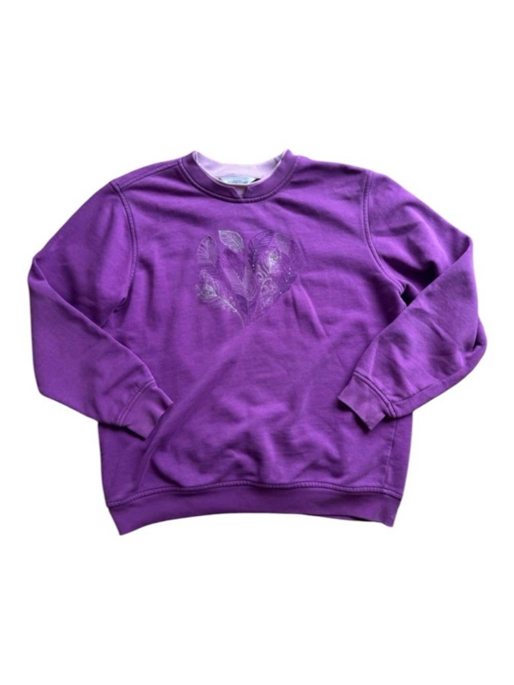 Northern Reflections Purple Crewneck Sweater Embroidered Graphic Vintage inspo